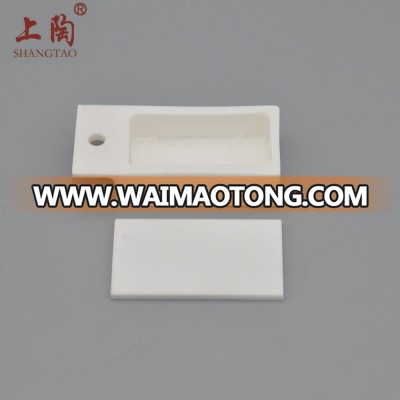 alumina ceramic boat flat rectangle crucible , alumina crucible